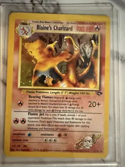 Pokemon TCG Blaine's Charizard Gym Challenge Holo Card 2/132 Misprint LP -NM - Image 4