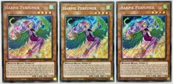 3 x LDS2-EN076 Harpie Perfumer - Secret Rare 1st Edition LP/NM YuGiOh Cards - Image 1