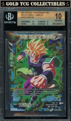 BGS 10 ⭐ SS Broly Gold Stamp Anniversary Promo Card DBS DBZ Z Super - Image 1