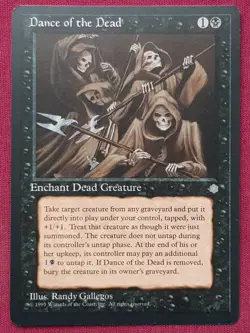 Magic The Gathering ICE AGE DANCE OF THE DEAD black card MTG - Image 1