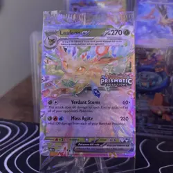 Leafeon ex 006/131 Prismatic Evolutions Stamped Surprise Box Promo Card SEALED - Image 1