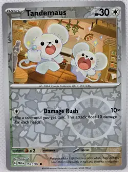 Tandemaus 153/182 Common Paradox Rift Pokemon Reverse Holo Near Mint - Image 1