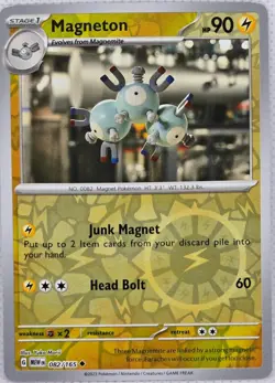 Magneton 082/165 Uncommon 151 Pokemon Reverse Holo Near Mint - Image 1