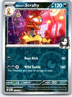 Marnie's Scrafty 133/182 Uncommon Destined Rivals Pokemon Reverse Holo NM - Image 1