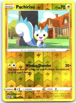 Pachirisu 052/172 Uncommon Brilliant Stars Pokemon Reverse Holo NM - Image 1