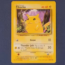 Pikachu 58/102 - Base Set - Common Pokemon Card - LP+ - Image 1