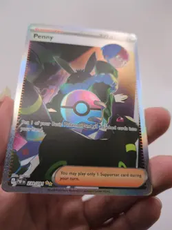 Pokemon Penny 239/091 SV: Paldean Fates Special Illustration Rare Full Art Holo - Image 2