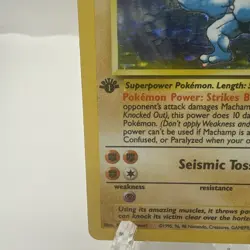 Pokemon Machamp Holo Rare 1st Edition Base Set #8/102 - Image 3