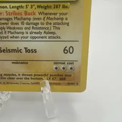 Pokemon Machamp Holo Rare 1st Edition Base Set #8/102 - Image 4