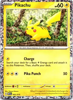 Pikachu 002/015 Holo Promo McDonald's Promos 2024 Pokemon Near Mint - Image 1