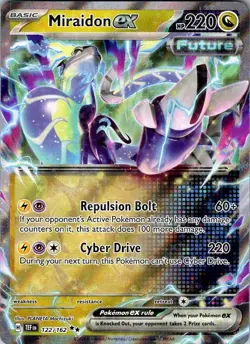 MIRAIDON EX 122/162 DOUBLE RARE TEMPORAL FORCES POKEMON HOLO NEAR MINT - Image 1