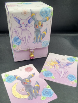 Pokemon Center 2017 Exclusive Umbreon & Espeon Deck Box & Dividers - Image 1
