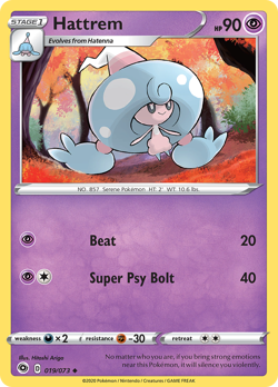 Hattrem 019/073 Champion's Path Uncommon NM 2020 Reverse Holo - Image 2