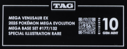 2025 Pokemon Mega Evolution 177/132 Mega Venusaur EX SIR TAG 10 (956) - Image 3