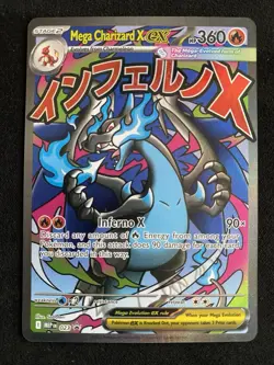 Pokemon TCG: Mega Charizard X ex 023 Me: Mega Evolution Promo Holo - Image 1