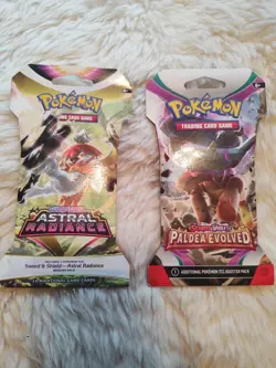 Pokemon Paldea Evolved Sleeved Booster & Astral Radiance Booster Pack - NEW Lot - Image 1