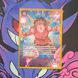 Bandai Monkey.D.Luffy (EB02-061) Secret Rare Character Card( PACK FRESH) - Image 1