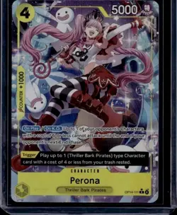 One Piece The Azure Sea’s Seven Perona OP14-111 Alternate Alt Art NM - Image 1