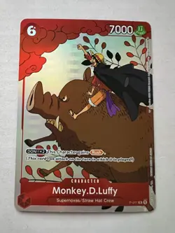 Monkey D. Luffy Holo Alt Art Rare One Piece TCG Gift Collection 2023 P-001 NM - Image 1