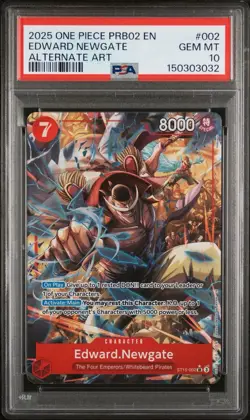 2025 One Piece TCG Edward Newgate Whitebeard PRB02 Alt Art ST15-002 PSA 10 💎 - Image 1