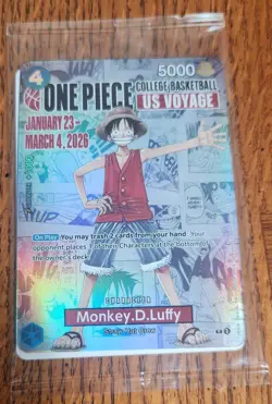 One Piece Monkey.D.Luffy College Basketball Promo SEALED - Image 1