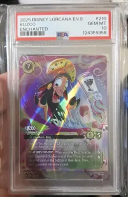 Lorcana Kuzco - Impulsive Llama (Enchanted) 210/204 Reign of Jafar Holo PSA10 - Image 1