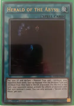 YuGiOh Herald of the Abyss Ultra Rare 1st Edition MP19-EN201 - Image 1
