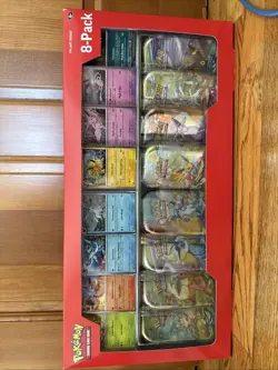 Costco Prismatic Evolutions 8 Pack Tins + Promo Cards Sealed - Image 1