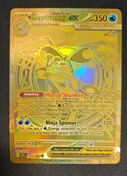 Mega Greninja ex 122/086 Chaos Rising Gold Hyper Rare Pokemon Card Near Mint - Image 1