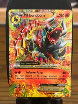 M Houndoom EX 22/162 Ultra Rare Holo Pokemon Card XY BreakThrough - MP - Image 1