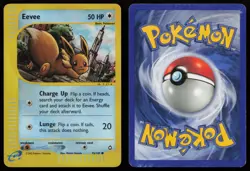 Eevee 75 Reverse Holo Common Aquapolis Pokemon English HP/DMG - Image 3