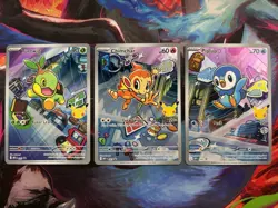 Pokemon TCG First Partner Illustration Collection Series 1 GEN 4 Starters SET - Image 1