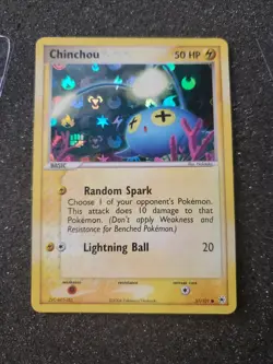 "CHINCHOU" Reverse HOLO 57/101 Near Mint Hidden Legends Basic Pokemon Card - Image 1