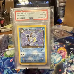 Pokemon TCG Dark Blastoise 2000 Non-Holo Rare Card 20/82 PSA 8 - Image 1