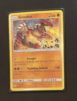 Groudon 113/236 Cracked Ice Holo Cosmic Eclipse Near Mint Pokemon Card - Image 4