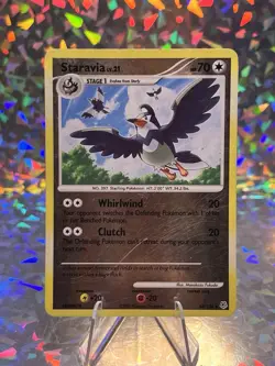 Pokemon TCG Staravia 64/130 Reverse Holo Diamond & Pearl HP - Image 1