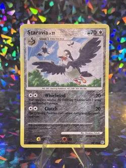 Pokemon TCG Staravia 64/130 Reverse Holo Diamond & Pearl HP - Image 2