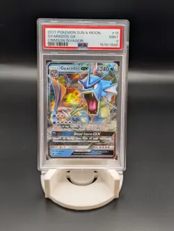 2017 Pokemon Sun and Moon. GYARADOS GX Crimson Invasion #18 PSA 9 - Image 1