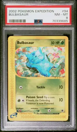 2002 Pokemon Expedition Bulbasaur #94 PSA 8 - Image 1