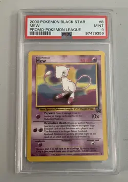 Mew Pokemon Black Star Promo 2000 Pokemon League PSA GRADE 9 MINT - Image 1