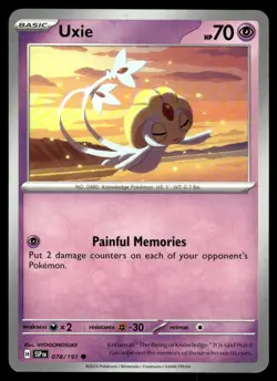 2024 Scarlet & Violet Series - Surging Sparks Uxie Common #78 - Image 1