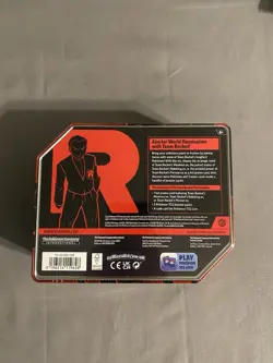 Team Rocket Tin Mewtwo ex Pokemon TCG Metal Tin (SEALED) - Image 2