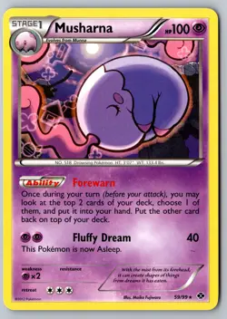 Pokemon: Musharna Rare Next Destinies 59/99 LP - Image 1
