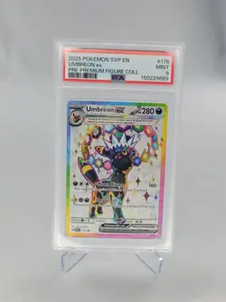 PSA 9 Umbreon ex SVP 176 Pokemon Promo Premium Figure Collection 2025 MINT 2 - Image 1