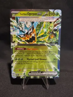 Pokemon TCG Teal Mask Ogerpon EX Twilight Masquerade Holo Card 025/167 - Image 1