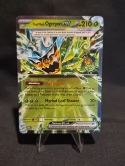 Pokemon TCG Teal Mask Ogerpon EX Twilight Masquerade Holo Card 025/167 - Image 3