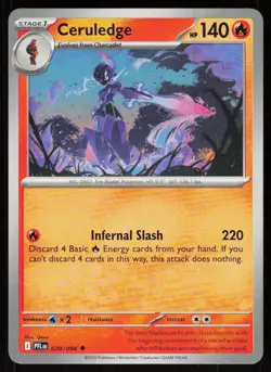 Ceruledge 020/094 Uncommon Phantasmal Flames Pokemon Near Mint - Image 1