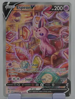 Pokemon TCG NM Espeon V (Alternate Full Art) 180/203 SWSH07: Evolving Skies Holo - Image 1