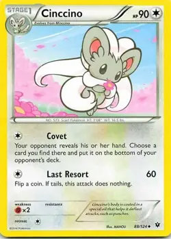 Cinccino 88/124 Fates Collide Rare Holo NM Pokemon TCG - Image 1