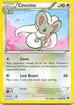 Cinccino 88/124 Fates Collide Rare Holo NM Pokemon TCG - Image 3